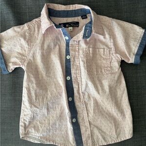 Ben Sherman Boys' Pink trendy Button-Up Shirt Age 2
